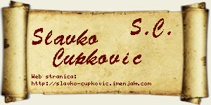 Slavko Čupković vizit kartica